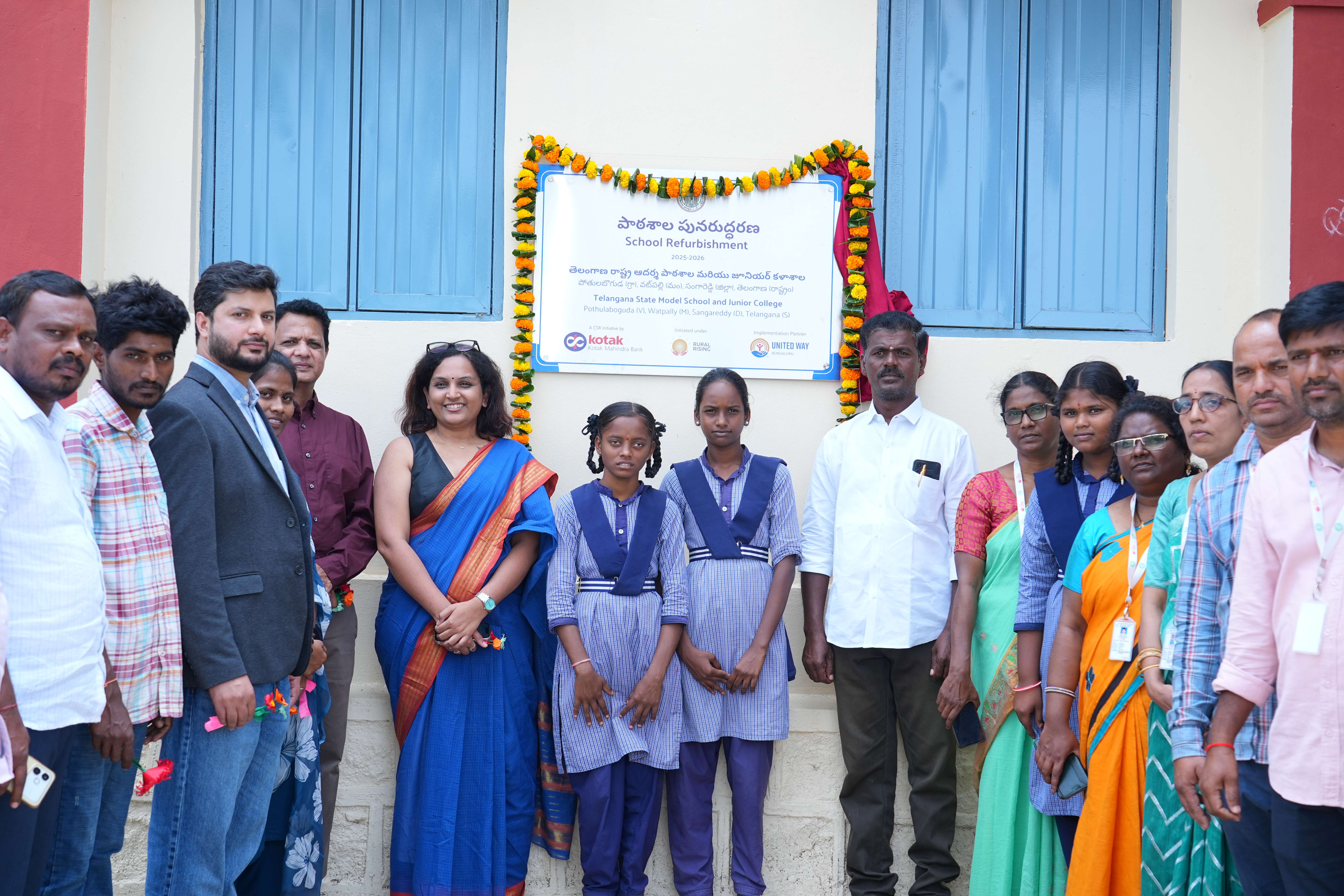 Kotak Mahindra Bank and United Way Bengaluru collaborate to strengthen learning infrastructure across five government schools in Telangana